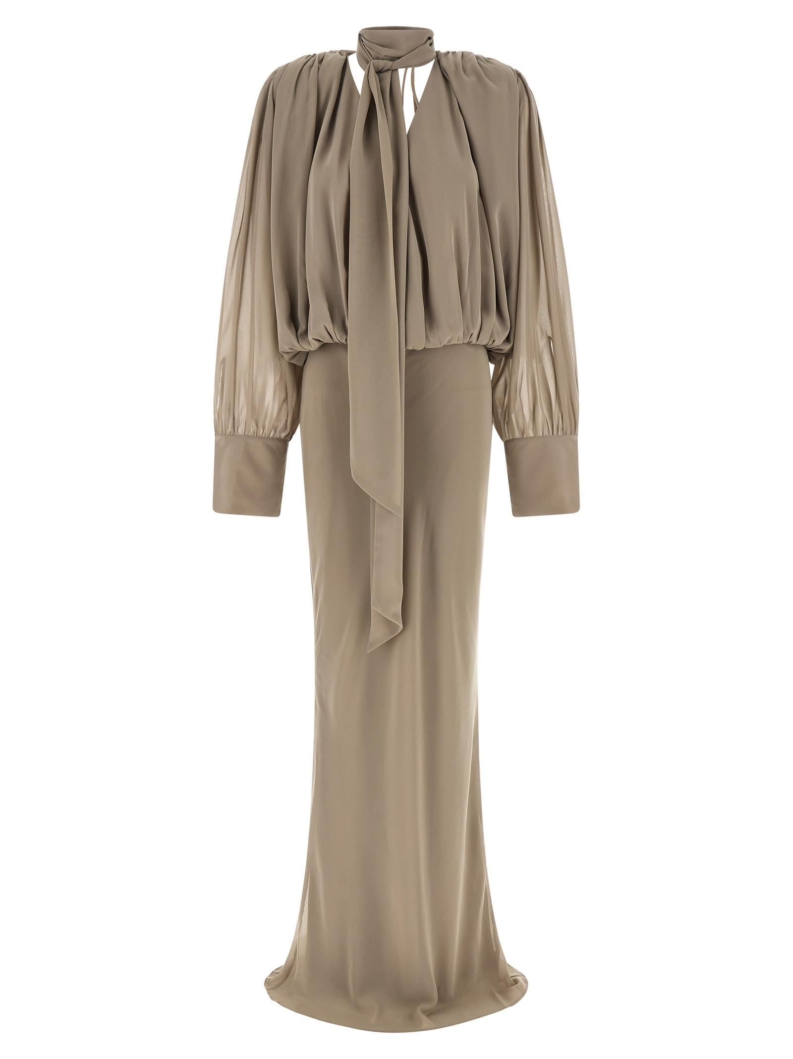 rotate by birger christensen chiffon maxi dress