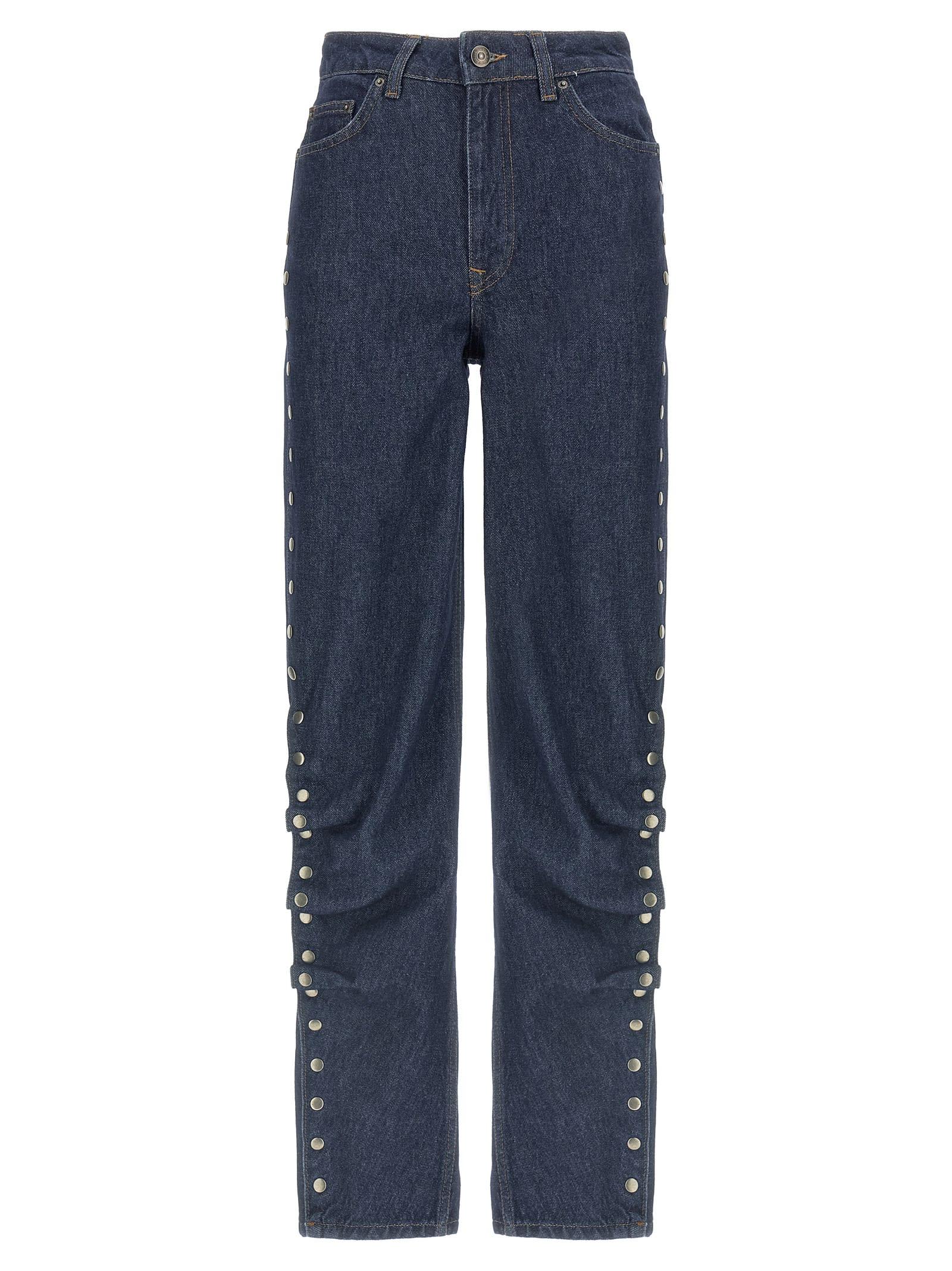 rotate by birger christensen denim buttoned jeans