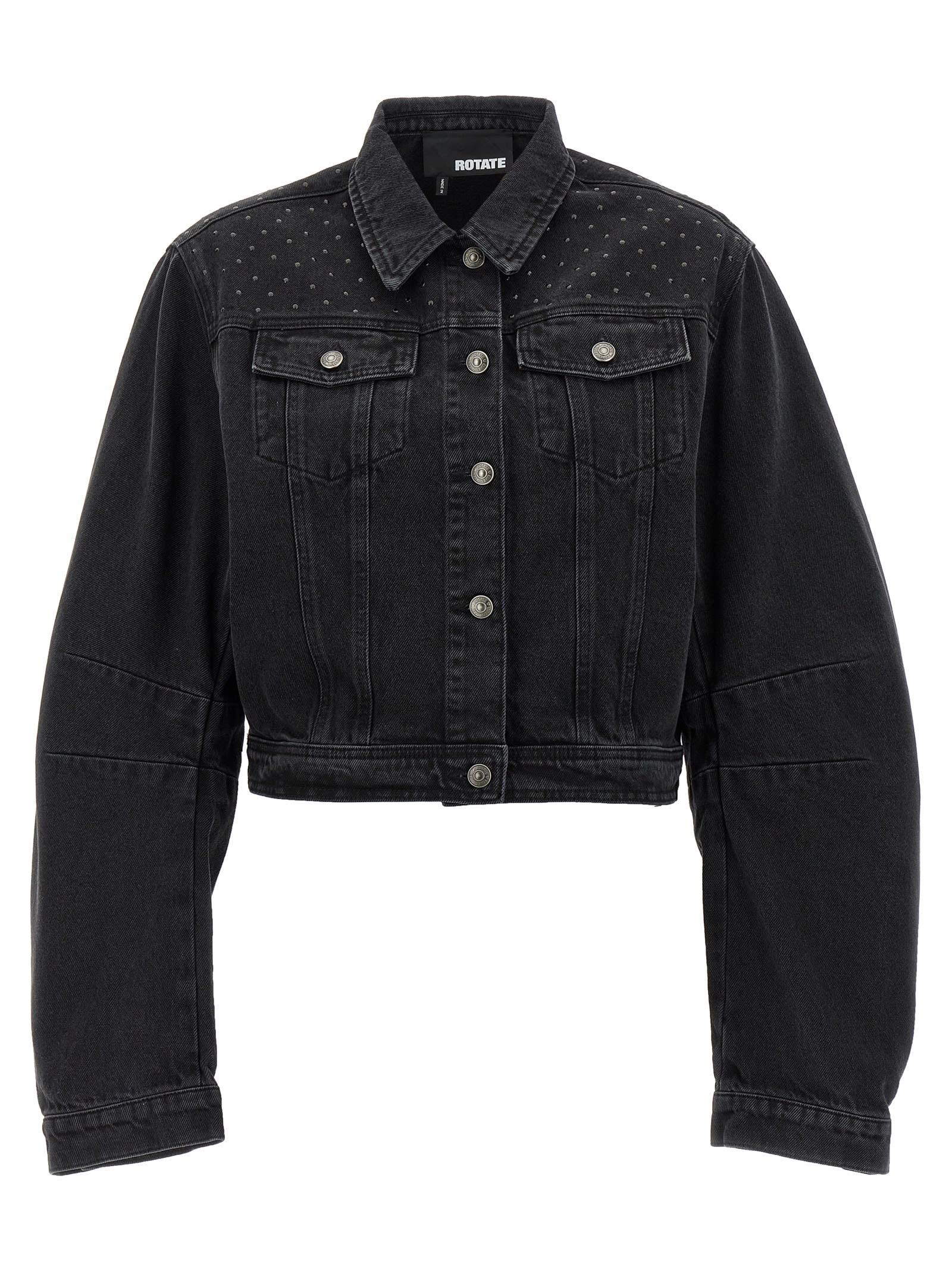 rotate by birger christensen denim oversized jacket