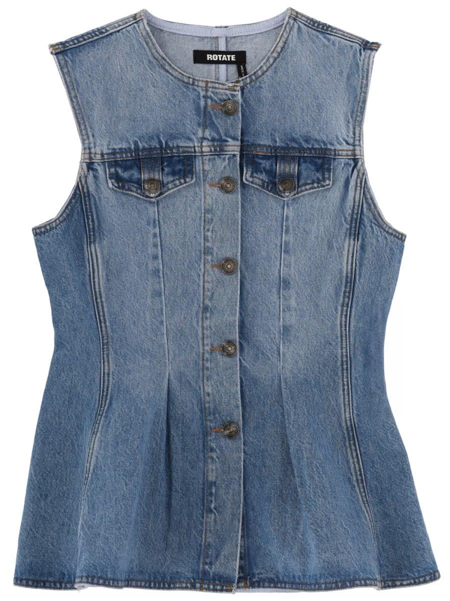 rotate by birger christensen denim top