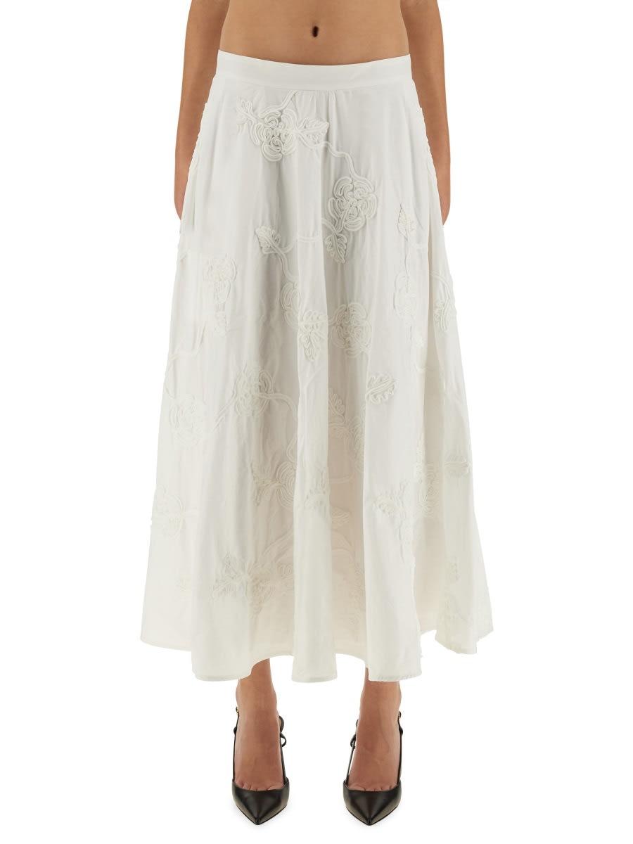 rotate by birger christensen floral midi skirt