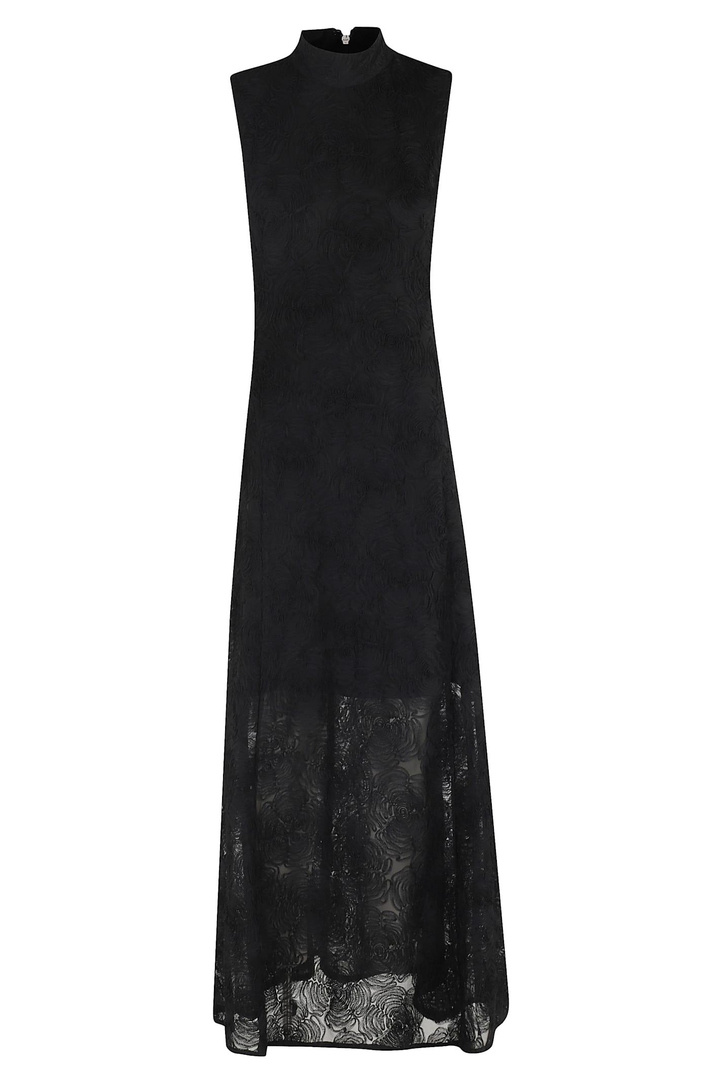 rotate by birger christensen flower mesh maxi dress