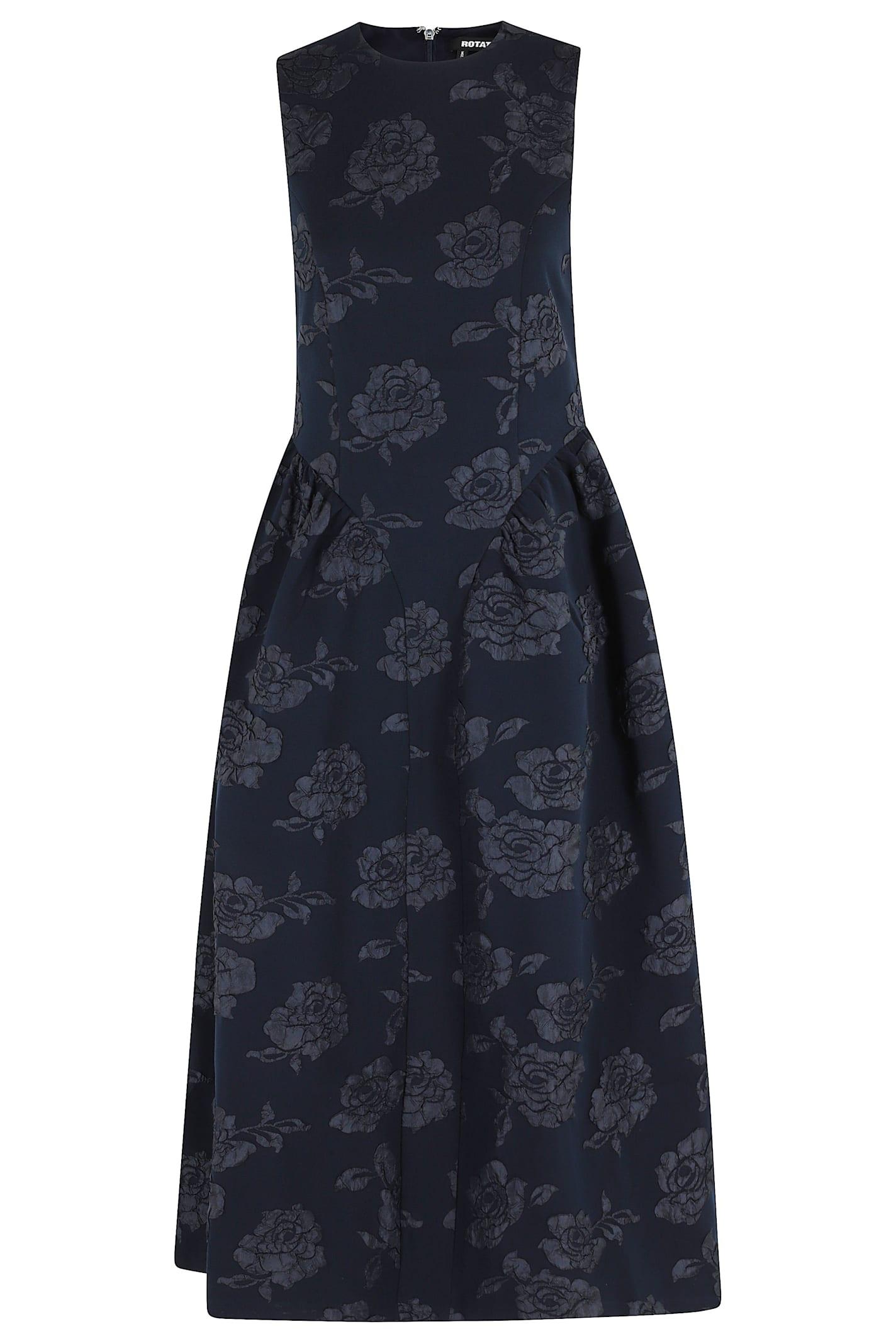 rotate by birger christensen jacquard midi dress