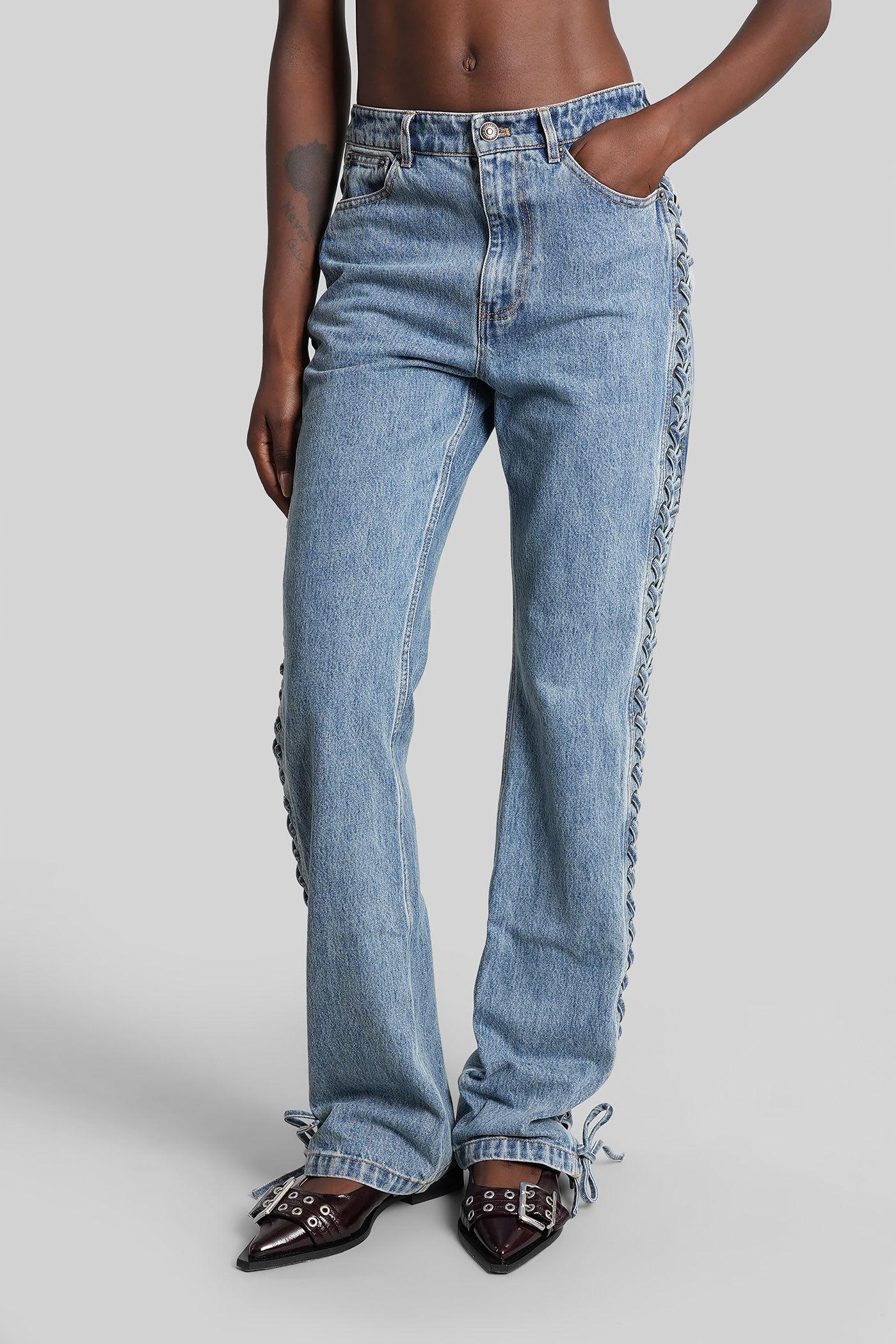 rotate by birger christensen jeans in blue cotton