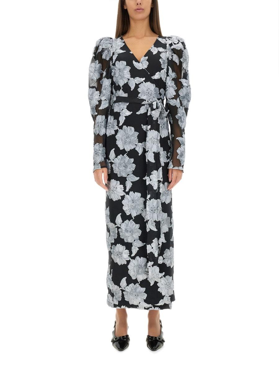 rotate by birger christensen long floral dress