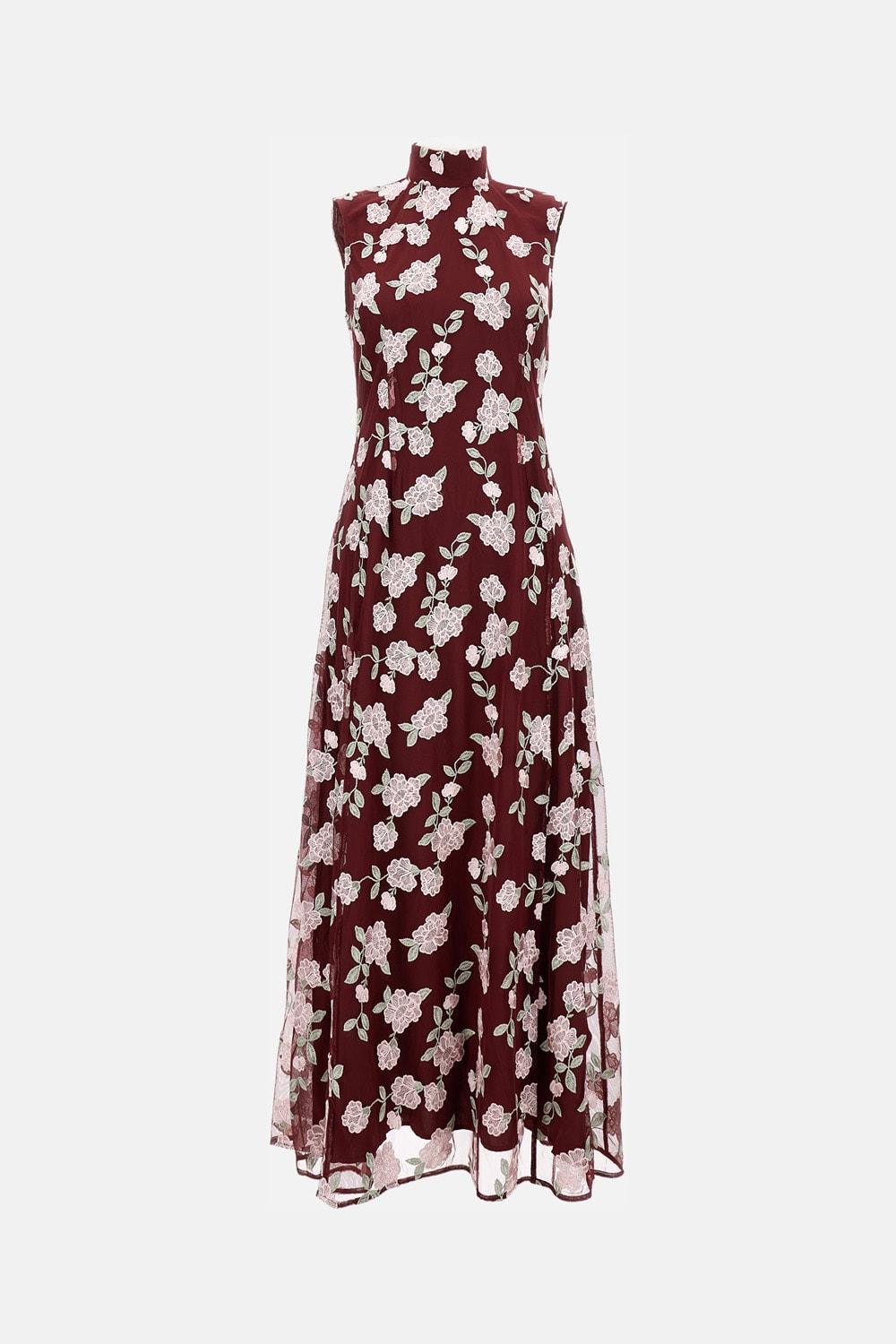 rotate by birger christensen maxi dress in mesh