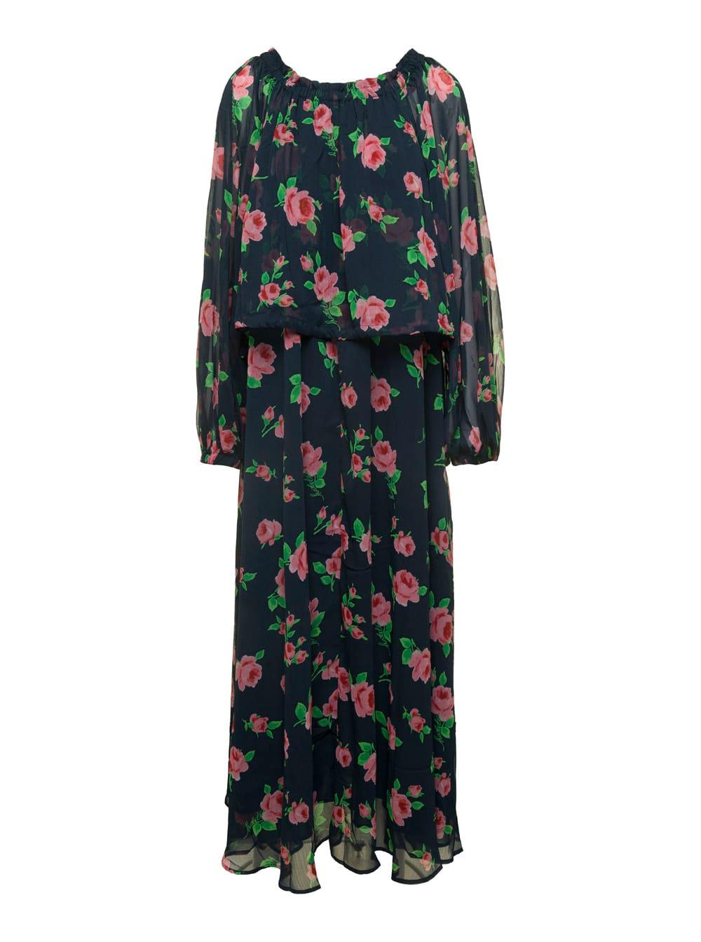 rotate by birger christensen maxi multicolor dress