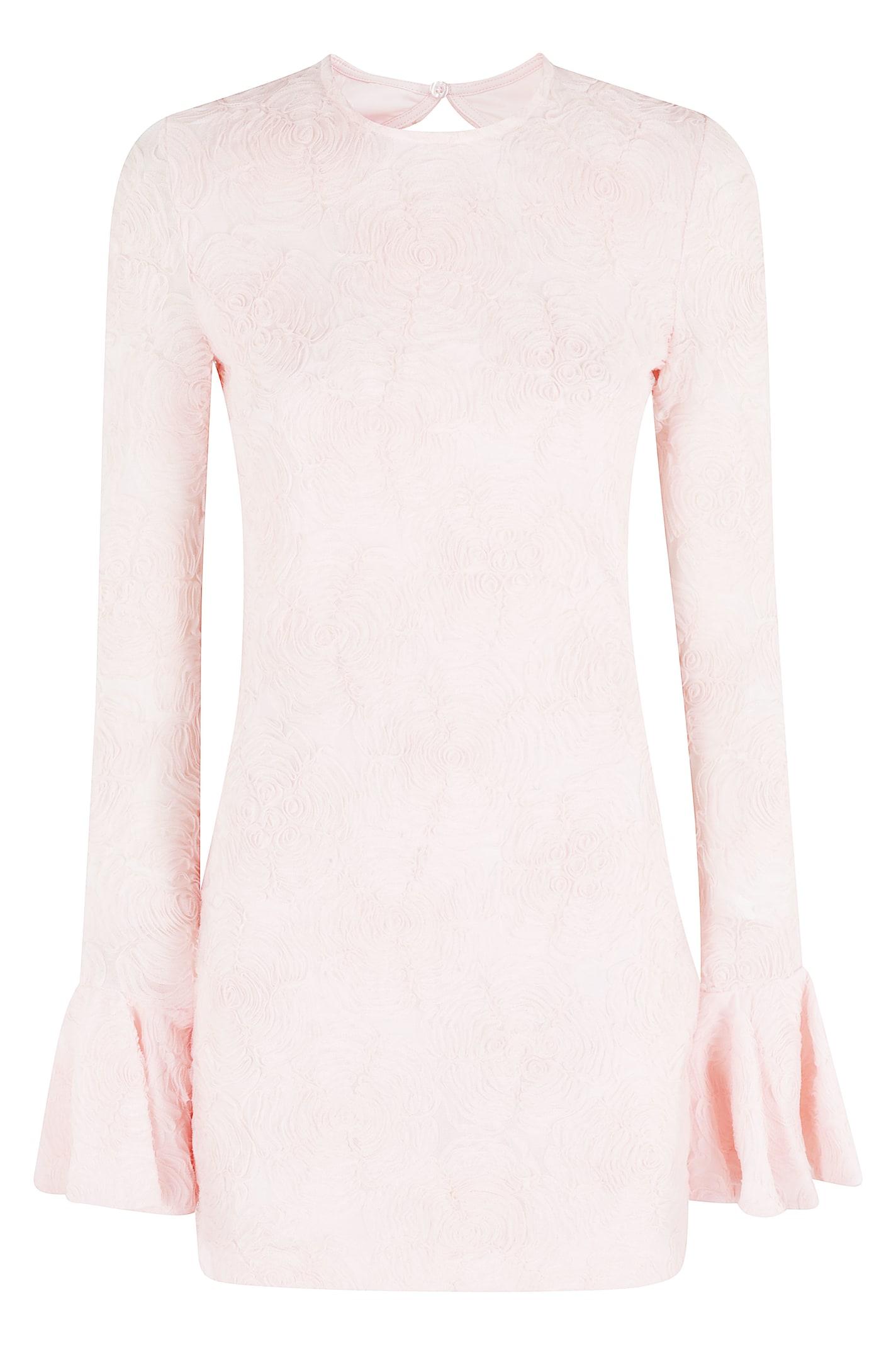 rotate by birger christensen mesh frill mini dress
