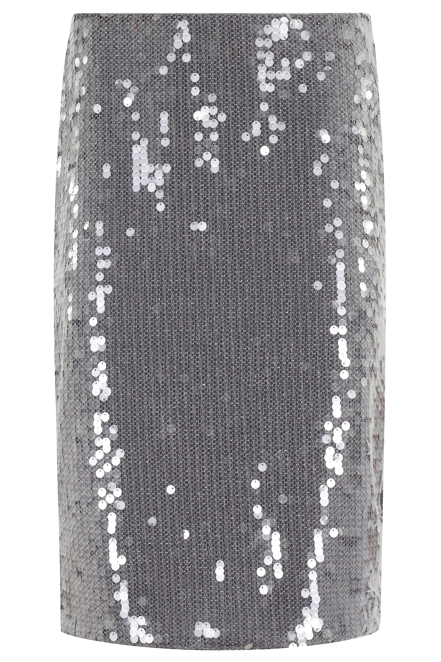 rotate by birger christensen net sequin midi skirt