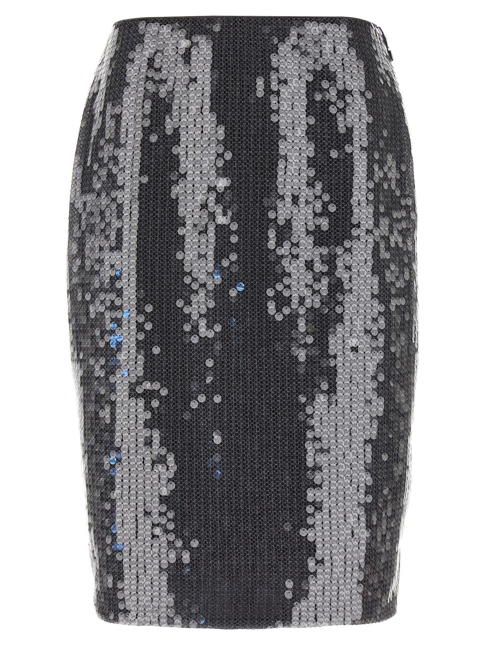 rotate by birger christensen net sequin midi skirt