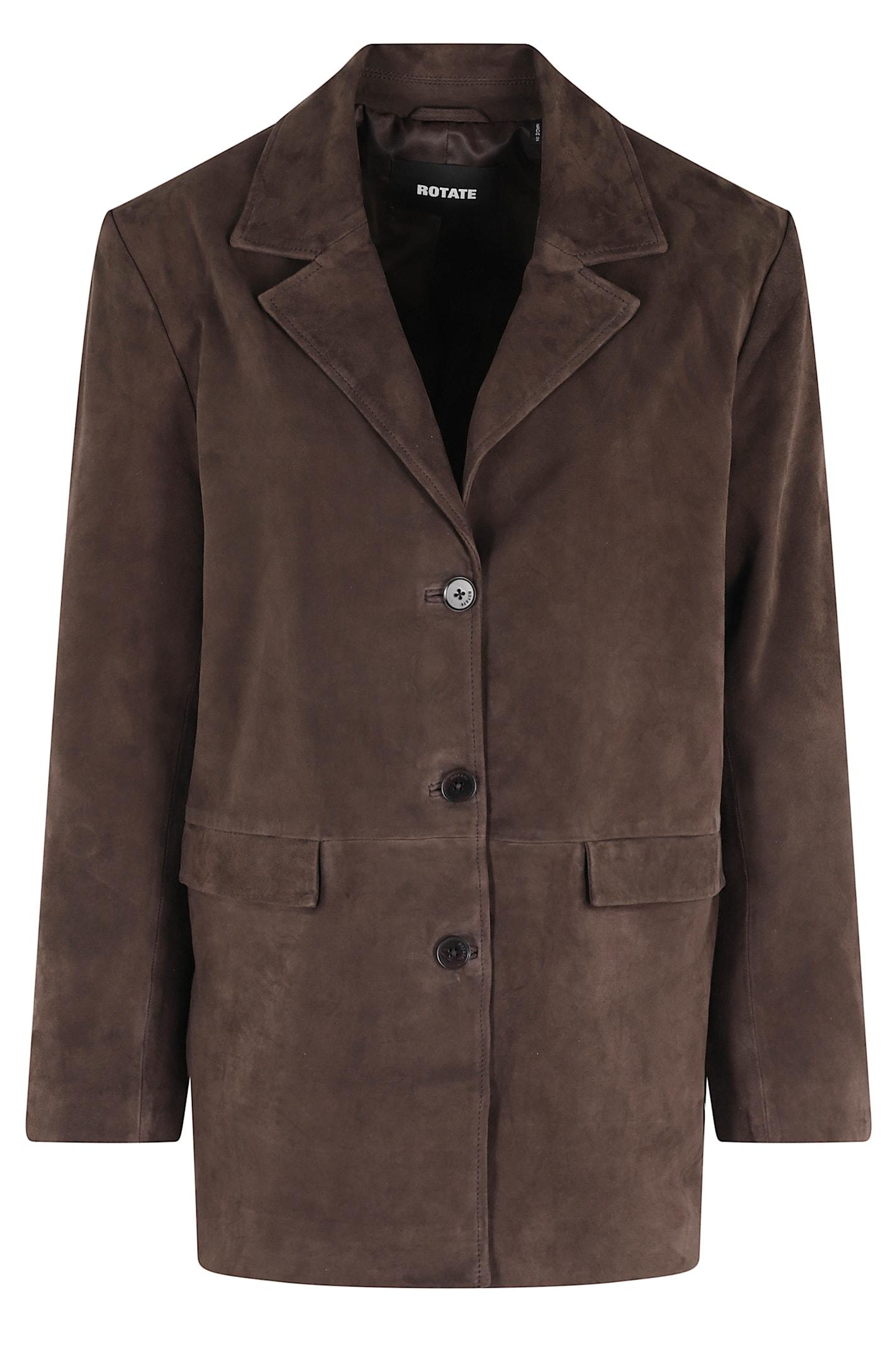 rotate by birger christensen oversize suede blazer