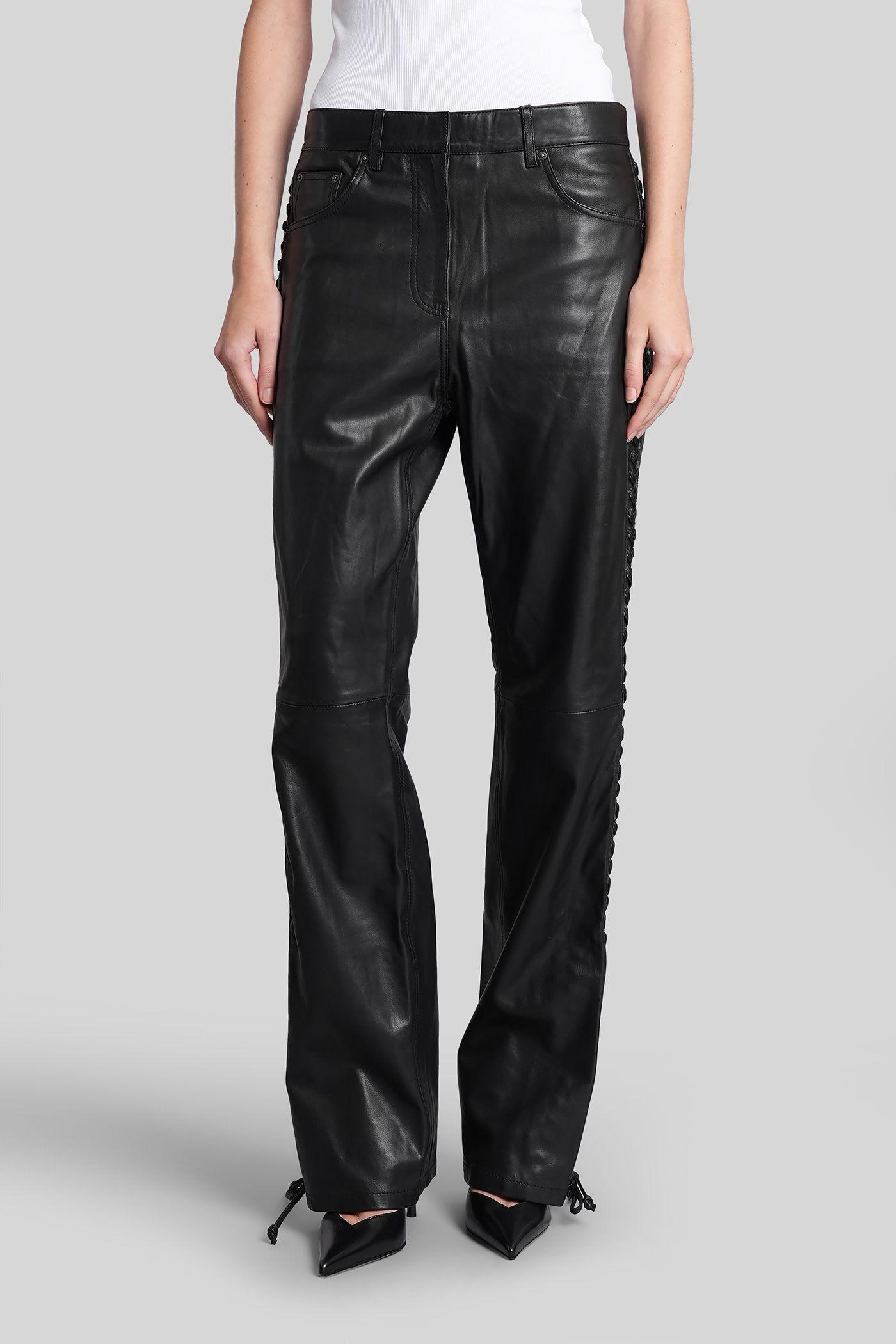 rotate by birger christensen pants in black leather