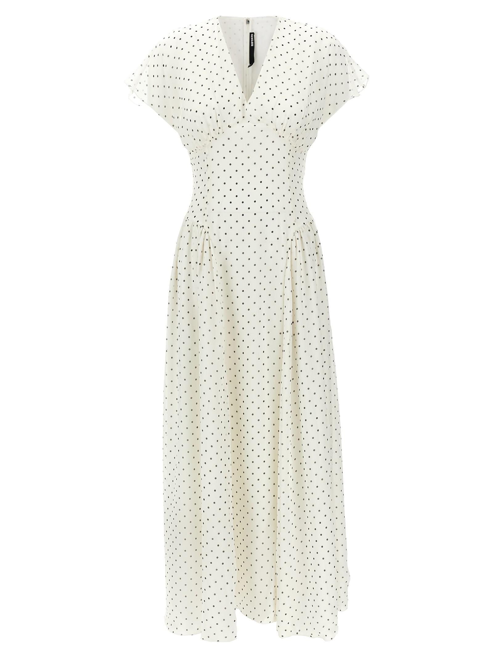 rotate by birger christensen polka dot maxi dress