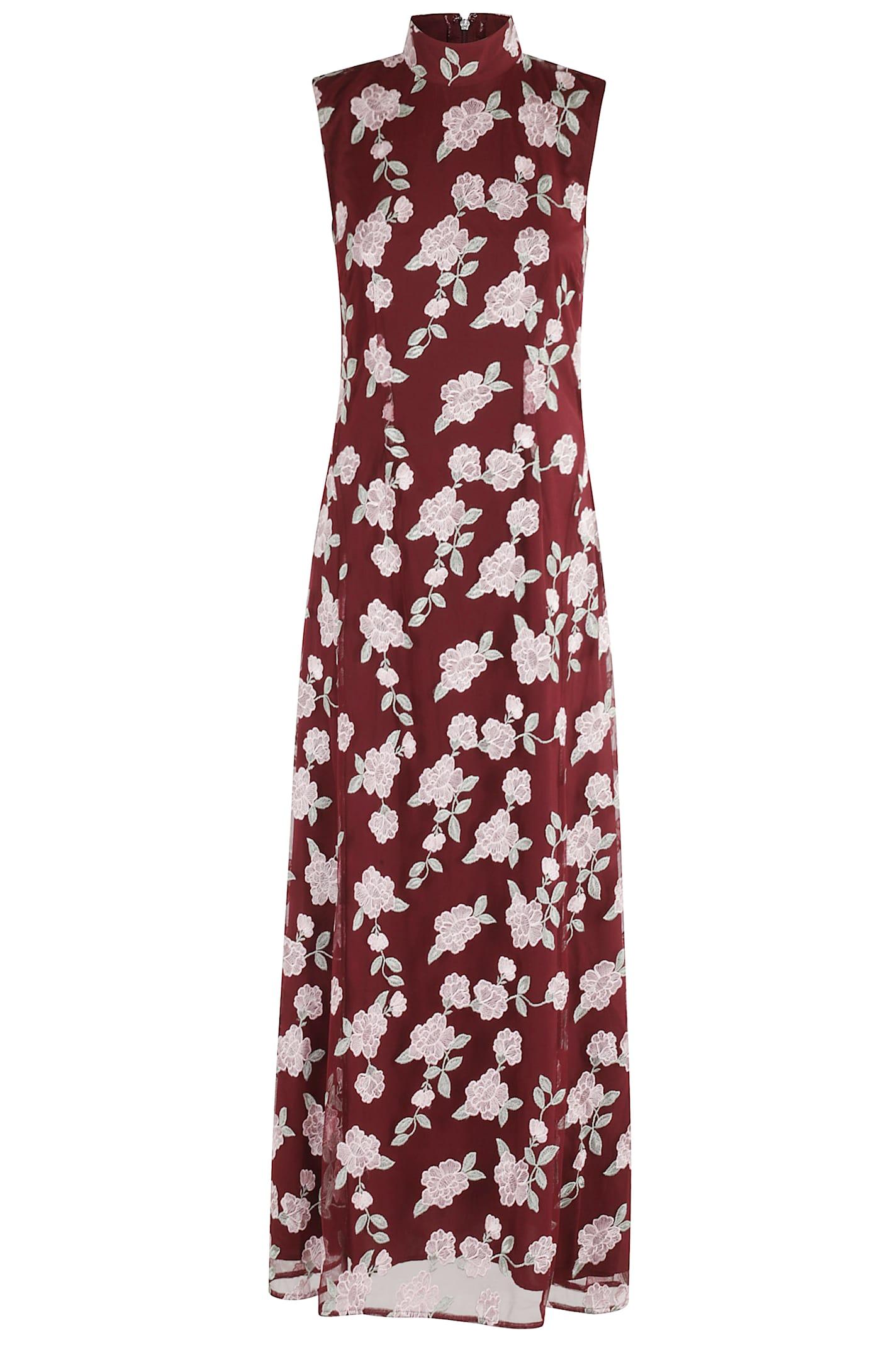 rotate by birger christensen sleeveless maxi dress