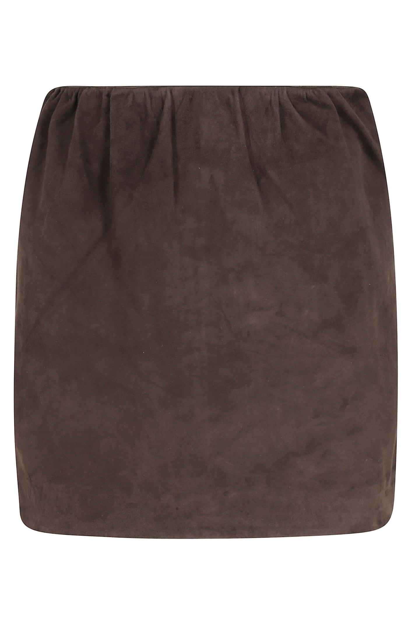 rotate by birger christensen suede mini bell skirt