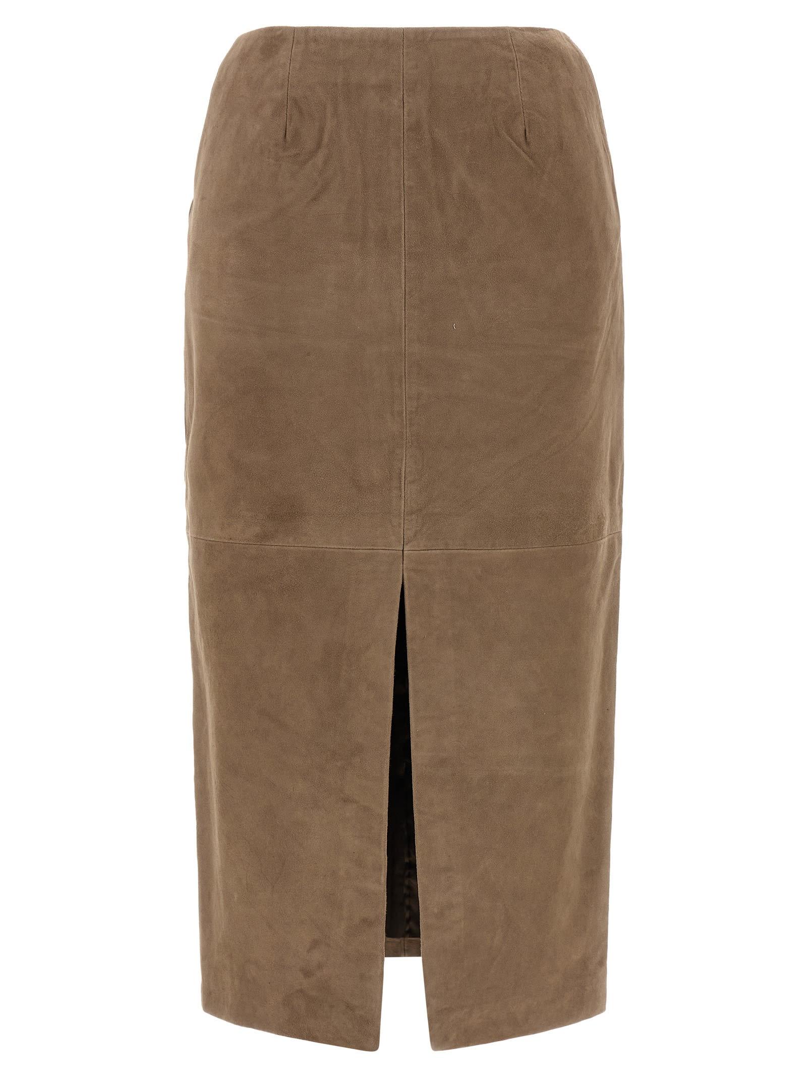 rotate by birger christensen suede skirt
