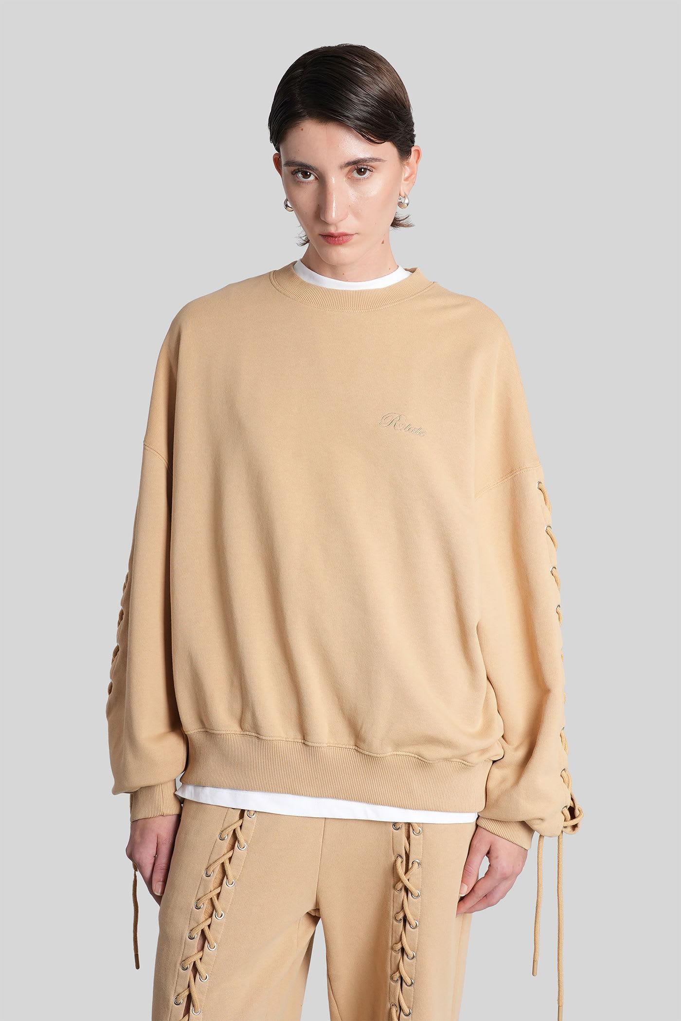 rotate by birger christensen sweatshirt in camel cotton