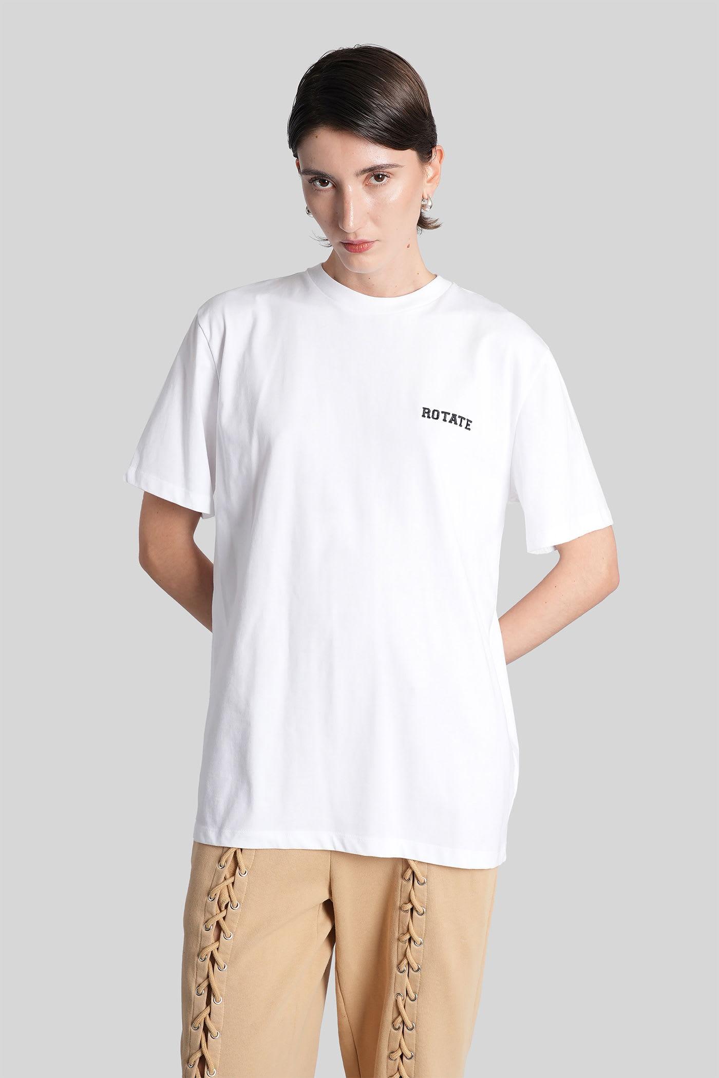 rotate by birger christensen t-shirt in white cotton