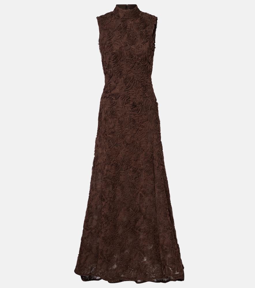 rotate crêpe maxi dress