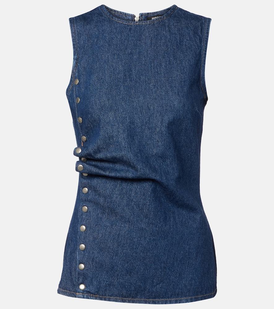 rotate draped denim top