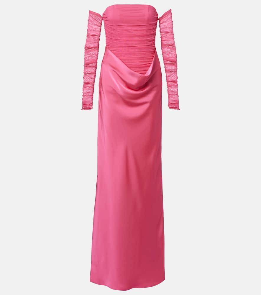 rotate draped ruched gown
