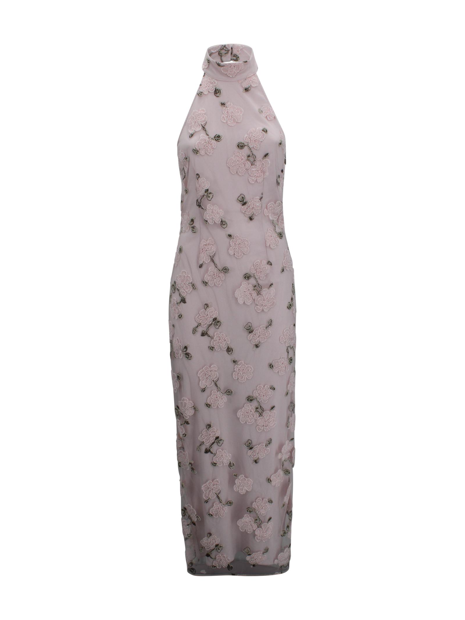 rotate dresses pink polyester - women