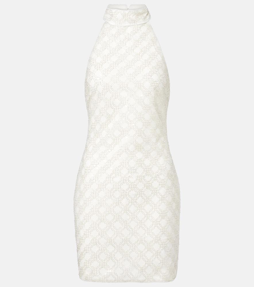 rotate embellished halterneck minidress