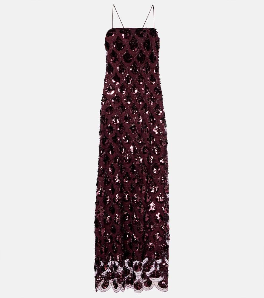 rotate embellished mesh cocktail dress