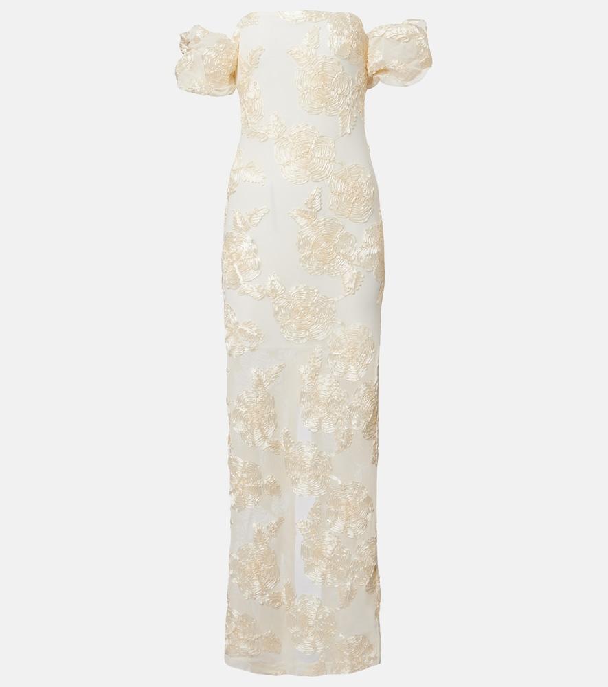 rotate embroidered bustier gown