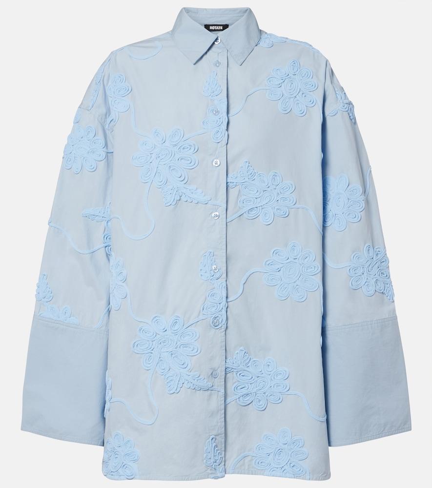 rotate embroidered cotton shirt