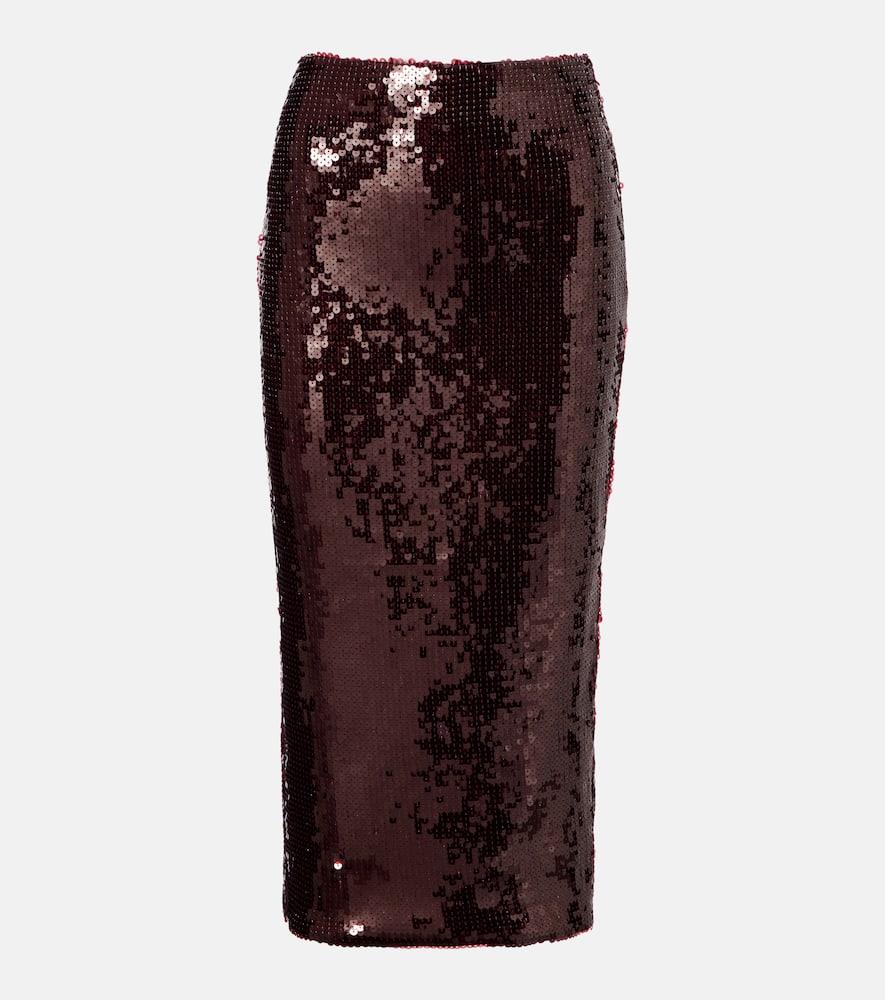 rotate georgia sequined pencil skirt