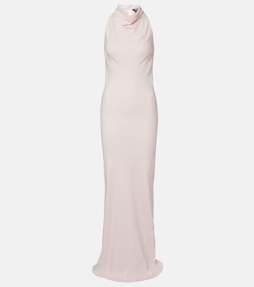 rotate halterneck satin gown