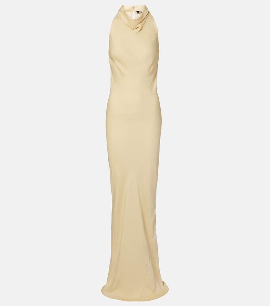 rotate halterneck satin gown