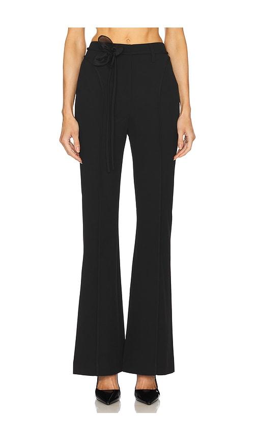 rotate high waisted rose pants in black.