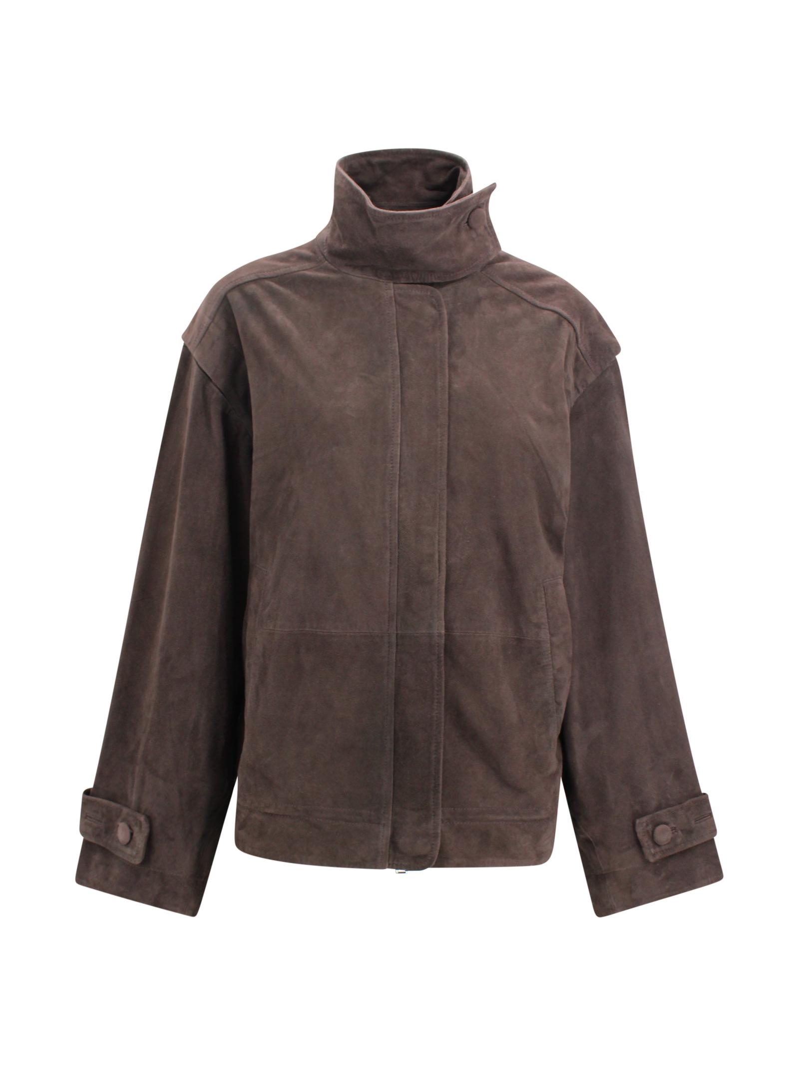 rotate jackets brown leather - women