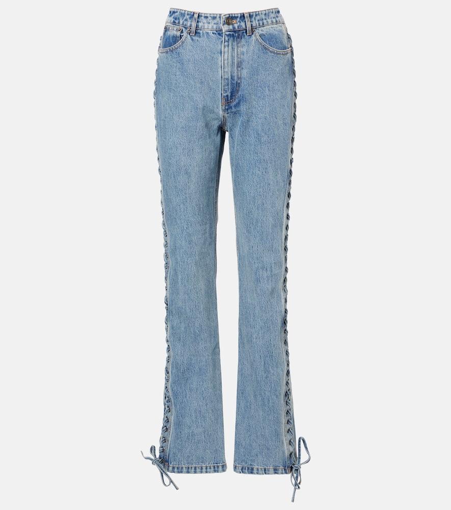 rotate laced straight jeans