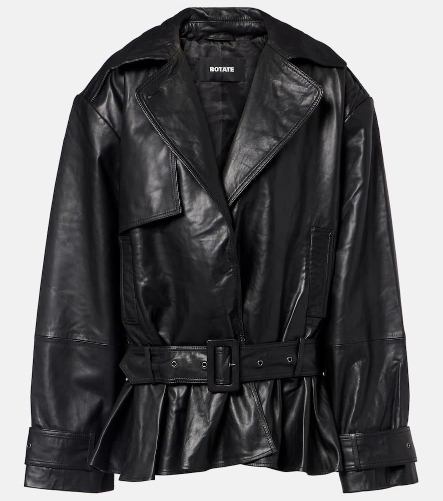 rotate leather biker jacket