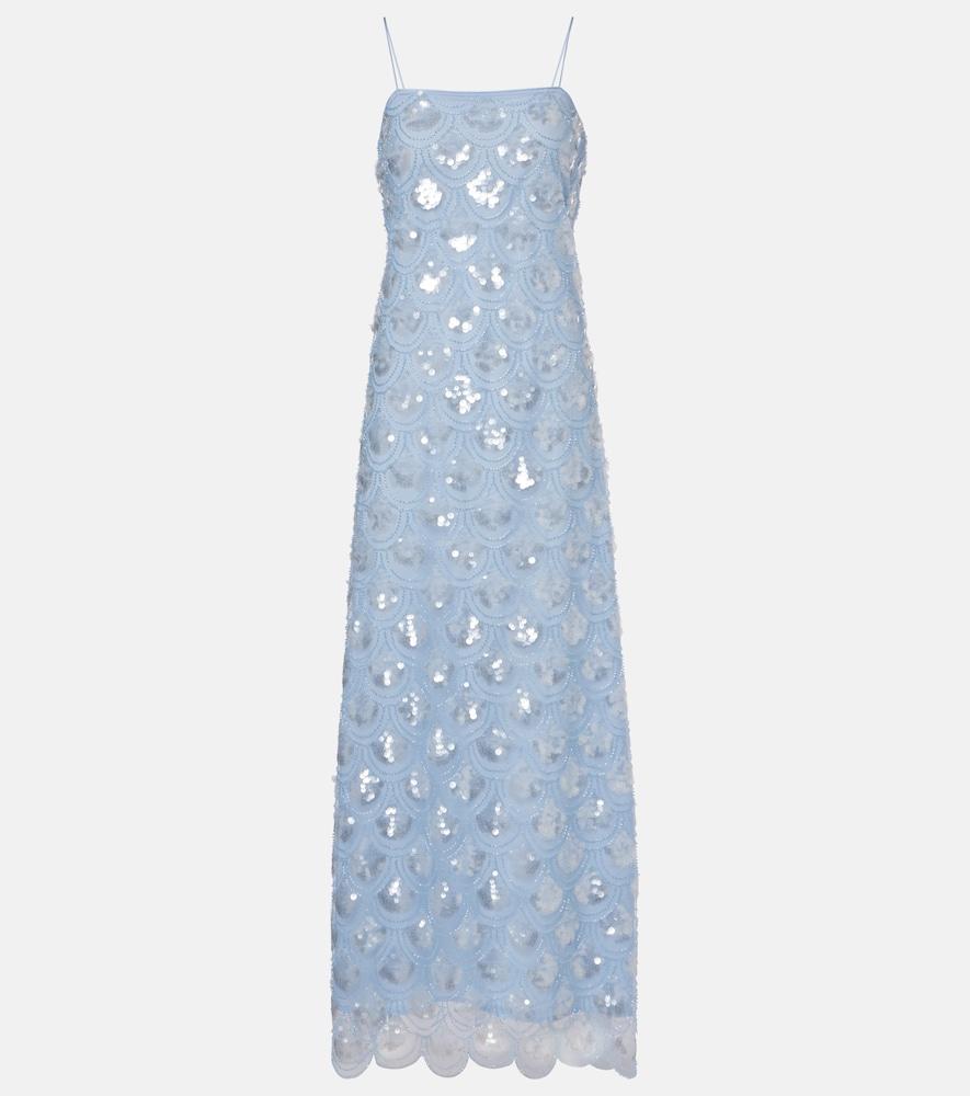 rotate scalloped embellished maxi dress