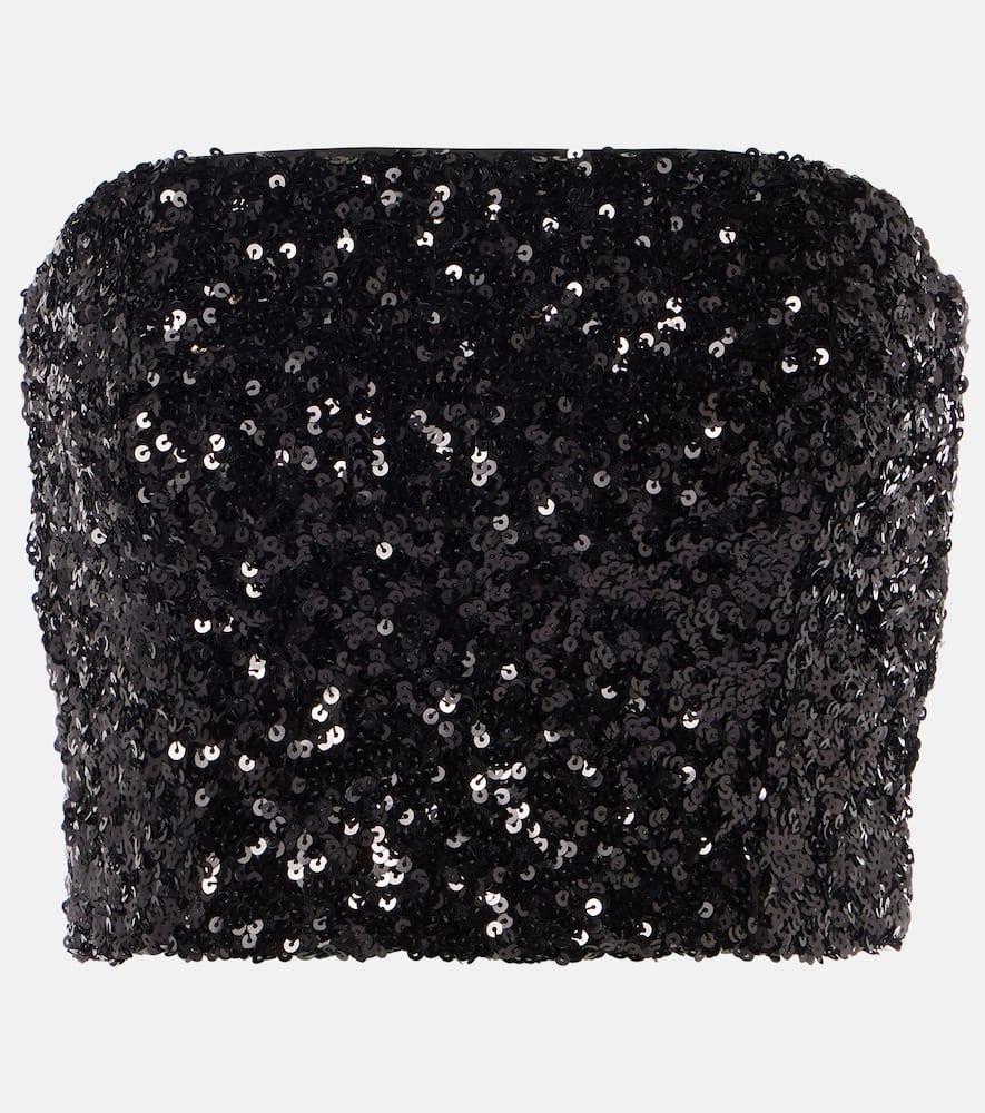 rotate sequined bandeau top