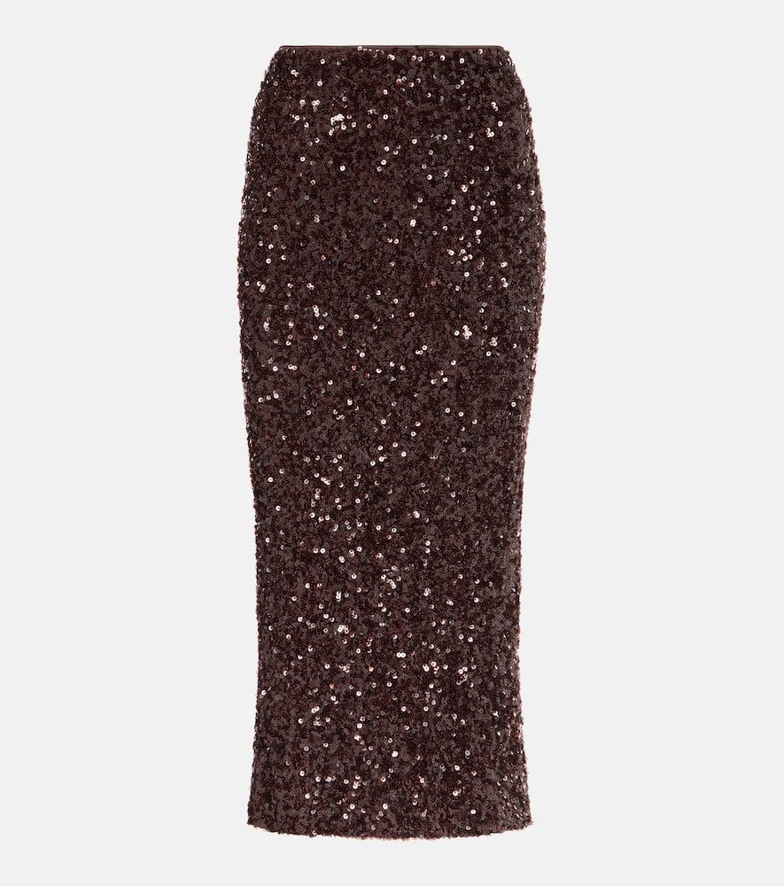 rotate sequined midi dress