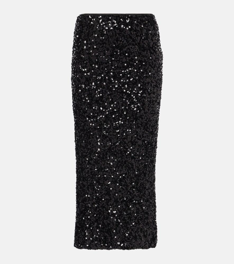 rotate sequined midi skirt