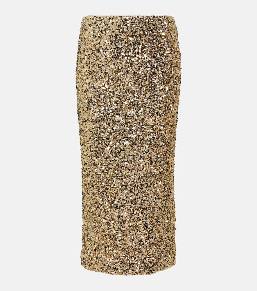 rotate sequined midi skirt