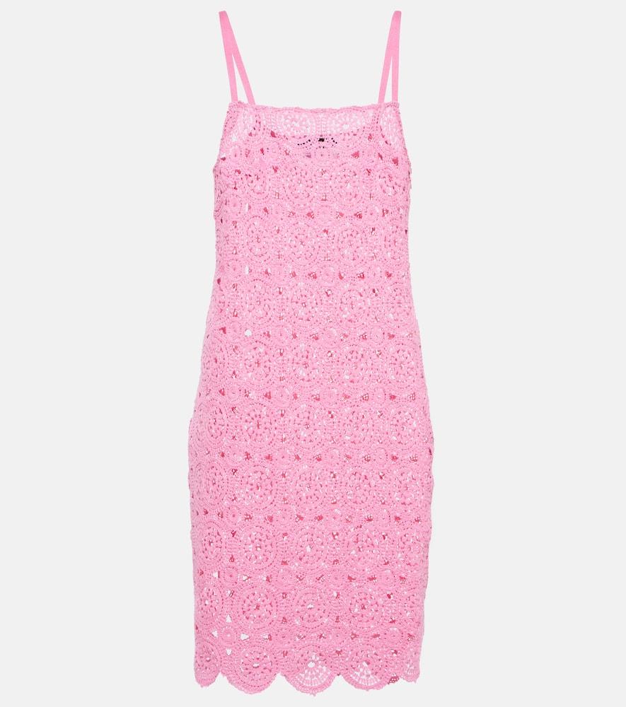 rotate silke crochet slip dress