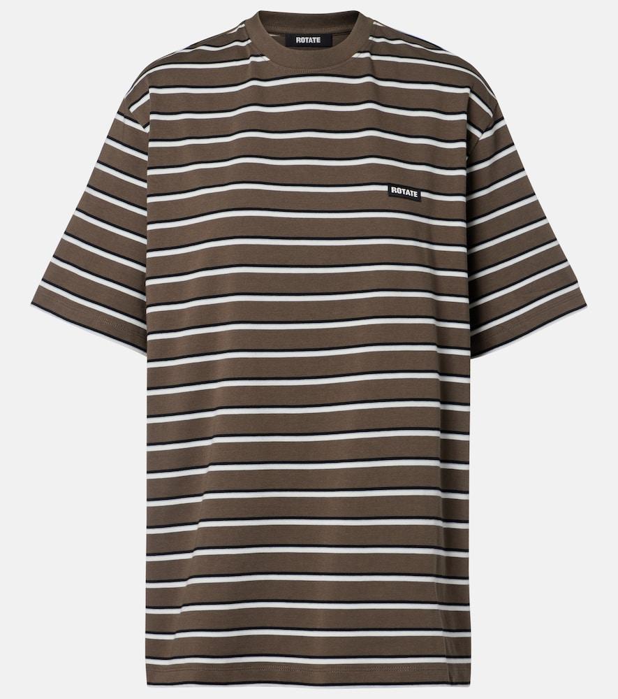 rotate striped oversized cotton jersey t