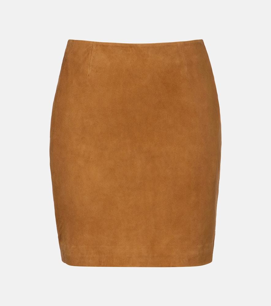 rotate suede miniskirt