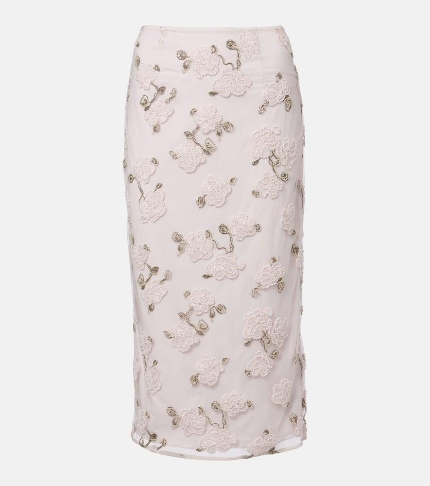 rotate tasha beaded pencil skirt