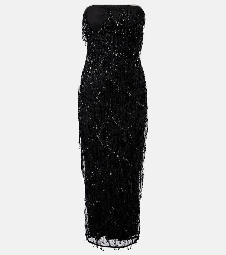 rotate tula sequined midi dress