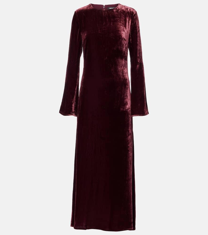 rotate velvet maxi dress