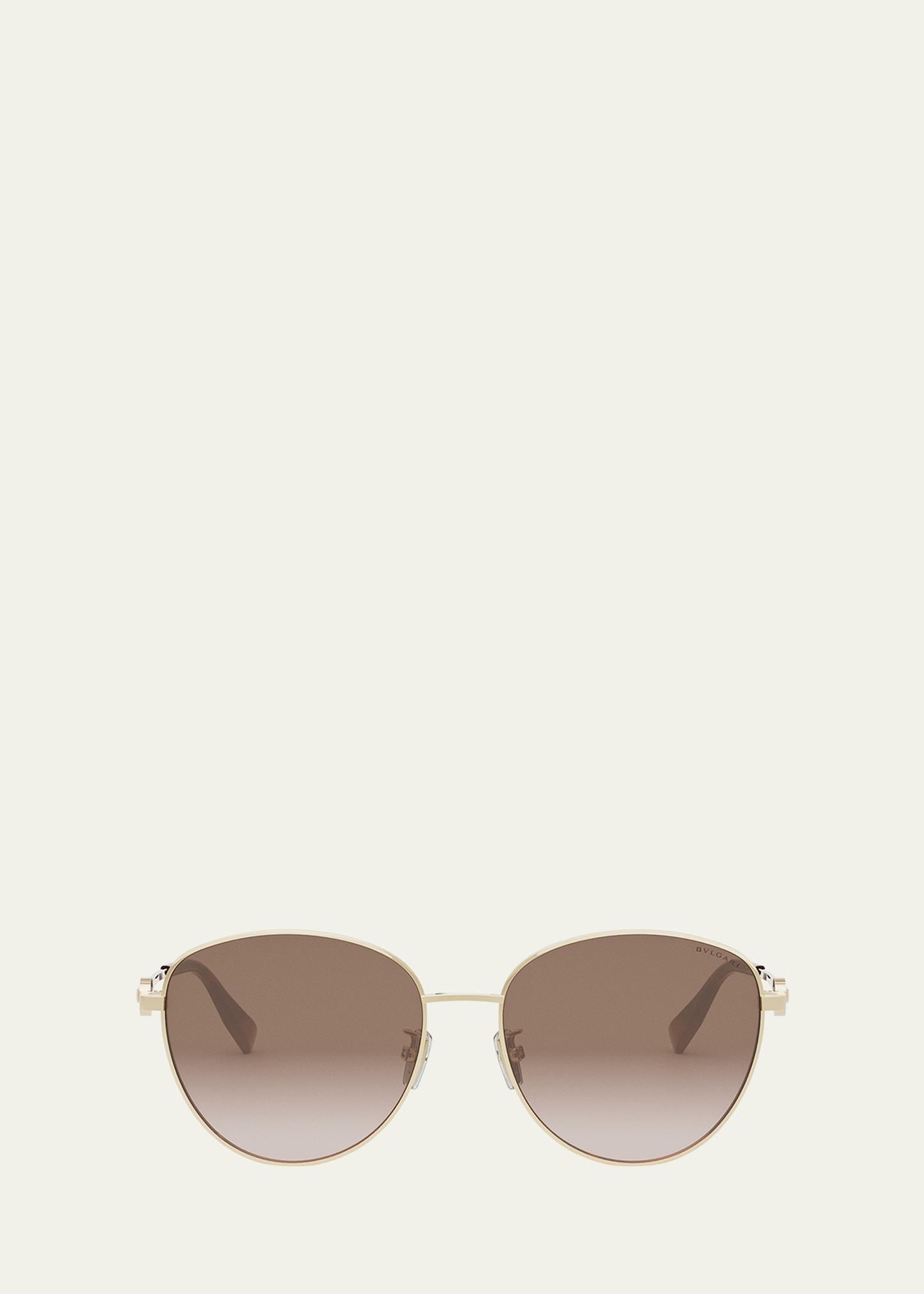 round metal & nylon sunglasses