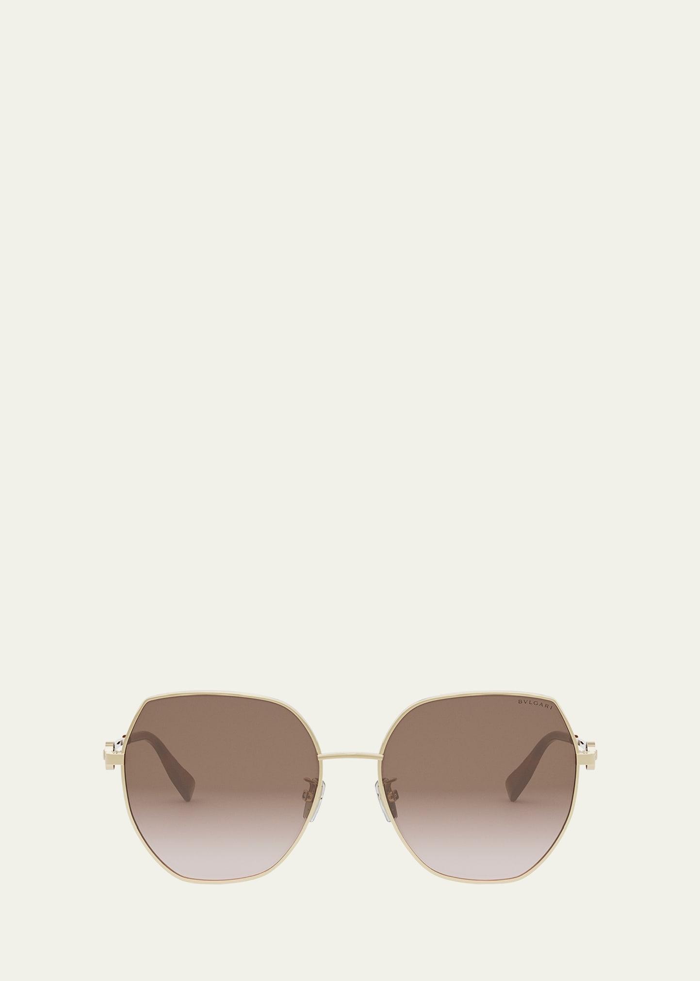 round metal & nylon sunglasses